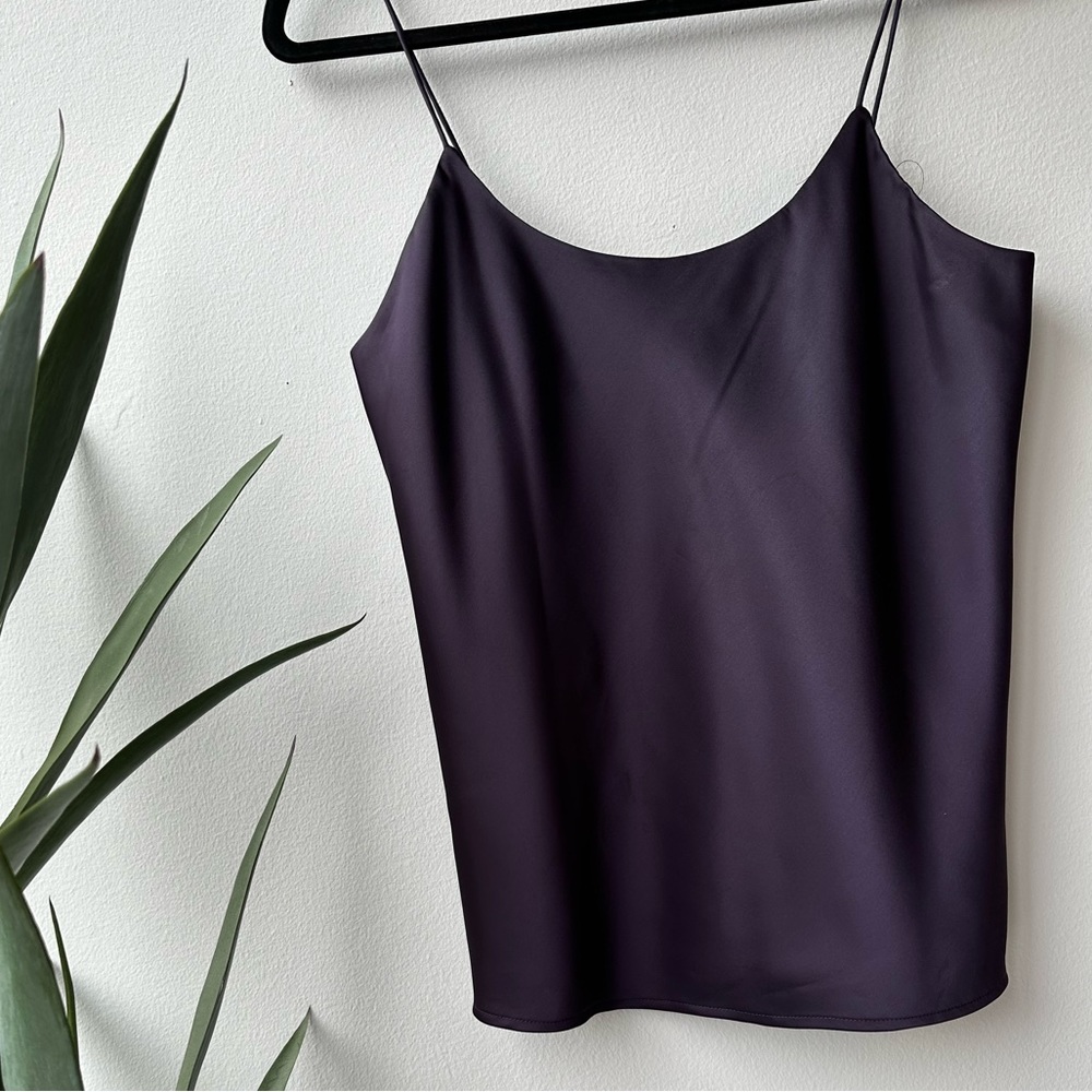 Club Monaco silk plum top size S/P